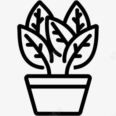 植物盆栽环境花卉图标图标