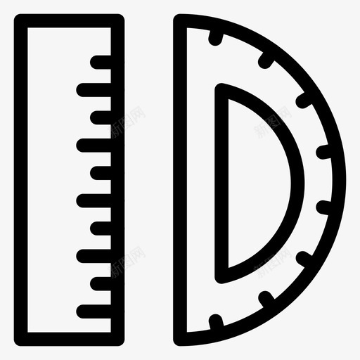 商业绘图图标svg_新图网 https://ixintu.com 几何 商业 施工线图标 绘图 设计 量角器
