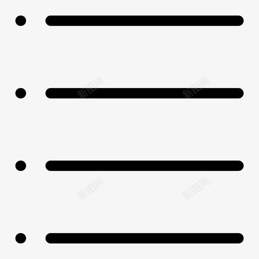 项目符号列表内容菜单图标svg_新图网 https://ixintu.com 内容 播放列表 菜单 项目符号列表
