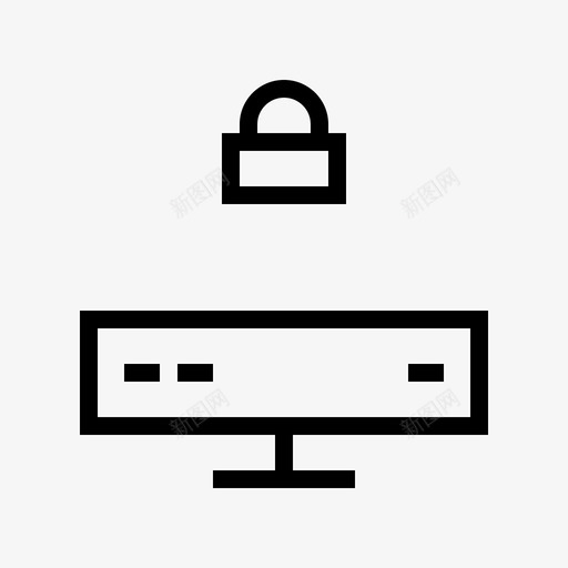 锁定服务器保护安全图标svg_新图网 https://ixintu.com 保护 安全 安全灯 锁定服务器