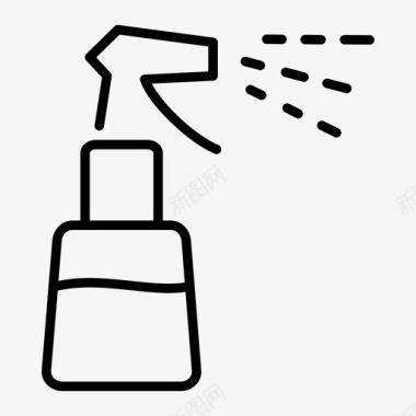 喷雾瓶清洁剂容器图标图标