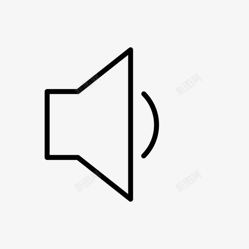 声音低线图标现代图标svg_新图网 https://ixintu.com 声音低 扬声器 现代图标 用户界面 瘦 瘦用户界面 线图标