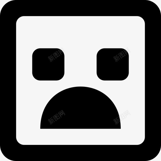 emoji_sad_square_round [#430]svg_新图网 https://ixintu.com emoji_sad_square_round [#430]