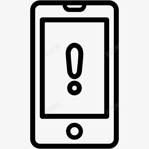 移动警报iphone智能手机图标svg_新图网 https://ixintu.com iphone 智能手机 移动平板电脑 移动警报 警告