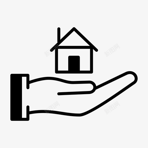 房子在手贷款上涨图标svg_新图网 https://ixintu.com 上涨 房子在手 贷款