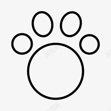 动物熊脚印图标图标