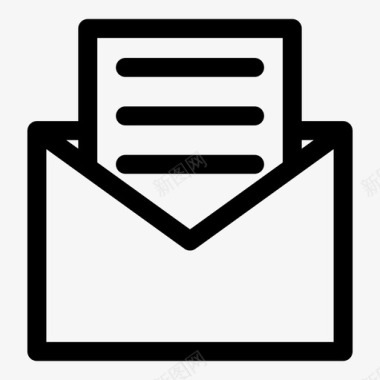 信件文件电子邮件图标图标