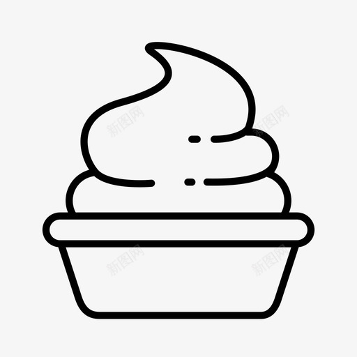 酸奶奶油杯子图标svg_新图网 https://ixintu.com 奶油 杯子 软的 酸奶