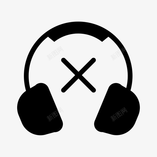 耳机静音耳机收听图标svg_新图网 https://ixintu.com 声音关闭 收听 耳机 耳机静音 语音关闭 音乐 音乐和声音