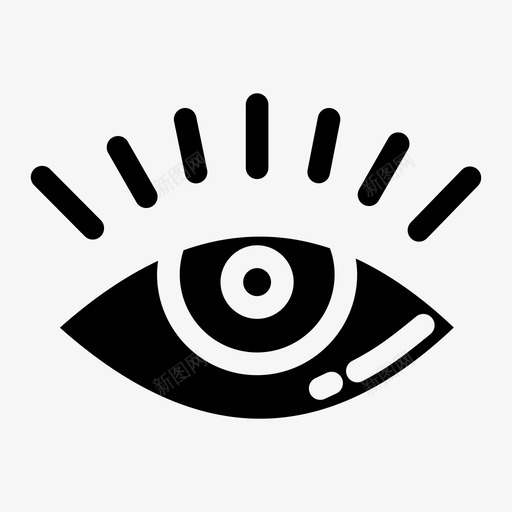 眼睛睫毛膏视野图标svg_新图网 https://ixintu.com 眼睛 睫毛膏 视觉 视野