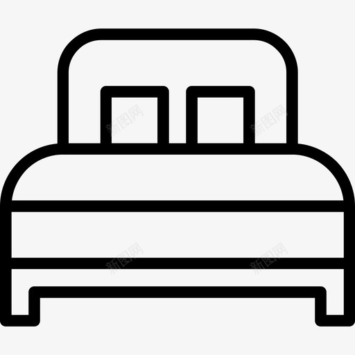 床家具枕头图标svg_新图网 https://ixintu.com 休息 家具 家装概述 床 房间 枕头 睡眠
