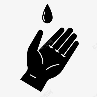 洗手滴水卫生图标图标
