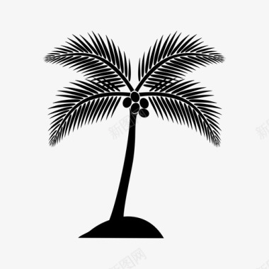 棕榈树建筑材料椰子图标图标