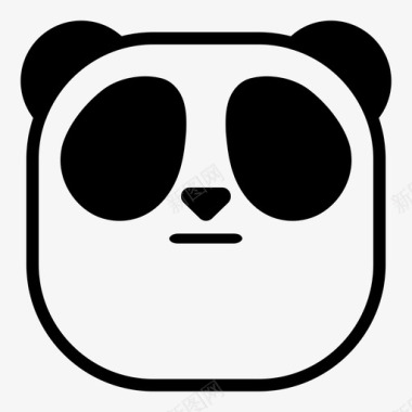 无脸熊猫表情符号韩娜表情符号熊猫版图标图标