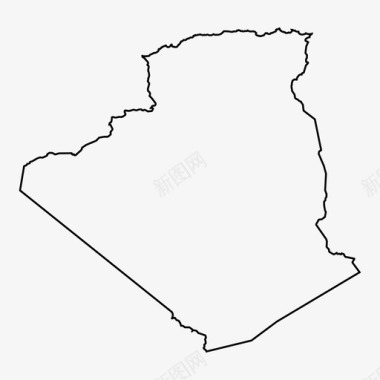 阿尔及利亚地图非洲北部图标图标