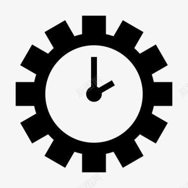 工作时间时钟截止日期图标图标