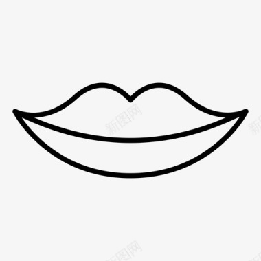 嘴唇美容商业图标图标