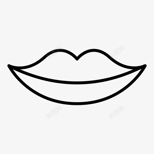 嘴唇美容商业图标svg_新图网 https://ixintu.com SPA细线 口红 商业 嘴 嘴唇 美容