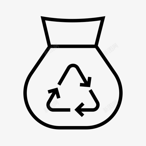 垃圾箱可生物降解垃圾垃圾袋图标svg_新图网 https://ixintu.com 可生物降解垃圾 回收站 垃圾箱 垃圾袋 污染 绿色垃圾 自然垃圾