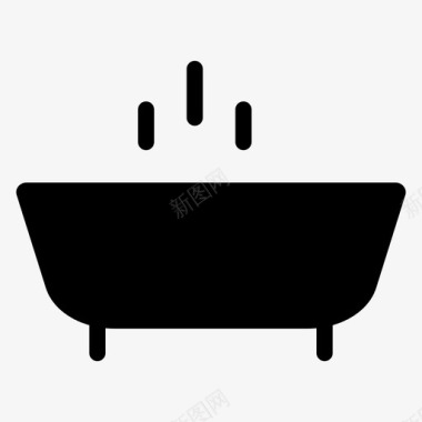 浴缸商务清洁图标图标