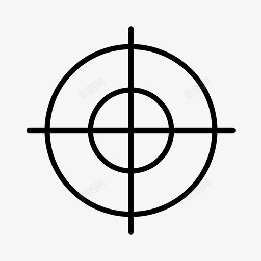 枪瞄准十字准星图标svg_新图网 https://ixintu.com 十字准星 射击 枪 狩猎 瞄准