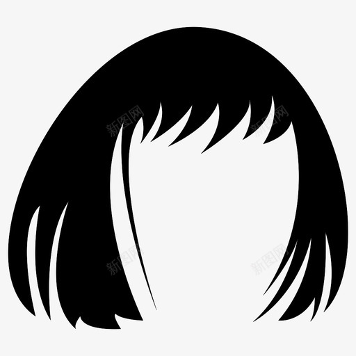 长头发的女人女人长头发图标svg_新图网 https://ixintu.com 人 女人 长头发 长头发的女人