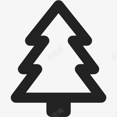 松树圣诞树云杉图标图标