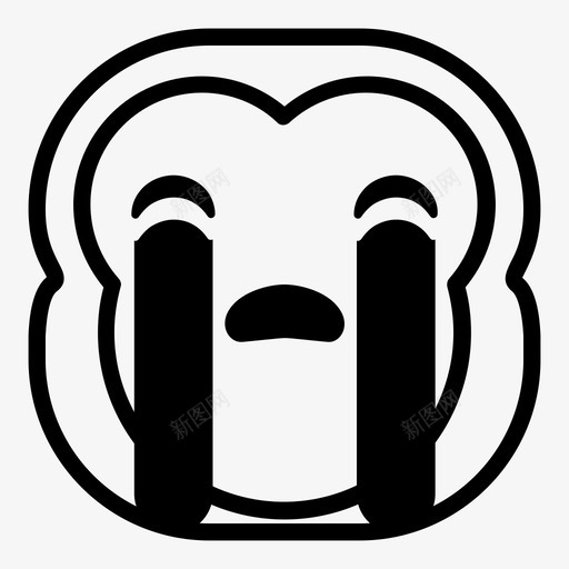 哭猴黑猩猩表情符号图标svg_新图网 https://ixintu.com 哈娜表情符号猴子版 哭猴 表情符号 黑猩猩