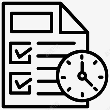 时间计划日计划时间管理图标图标