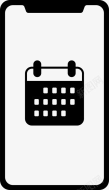 iphonex日历应用程序日程表图标图标