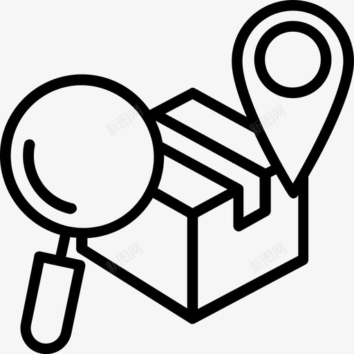 订单跟踪配送服务物流包裹图标svg_新图网 https://ixintu.com 包裹跟踪 搜索包裹 物流包裹 物流配送线图标 订单跟踪 配送服务