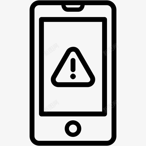移动警报设备iphone图标svg_新图网 https://ixintu.com iphone 移动平板电脑 移动警报 警告 设备