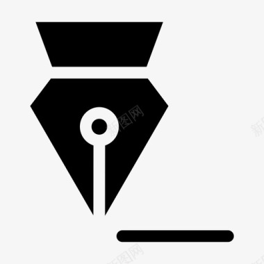钢笔笔尖文具图标图标