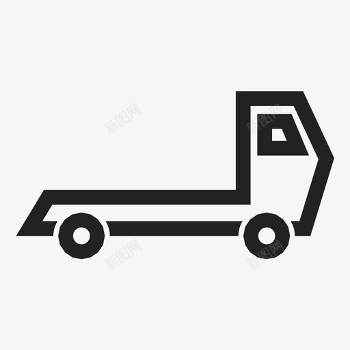 皮卡汽车小型卡车图标svg_新图网 https://ixintu.com 小型卡车 汽车 皮卡 车辆 运输