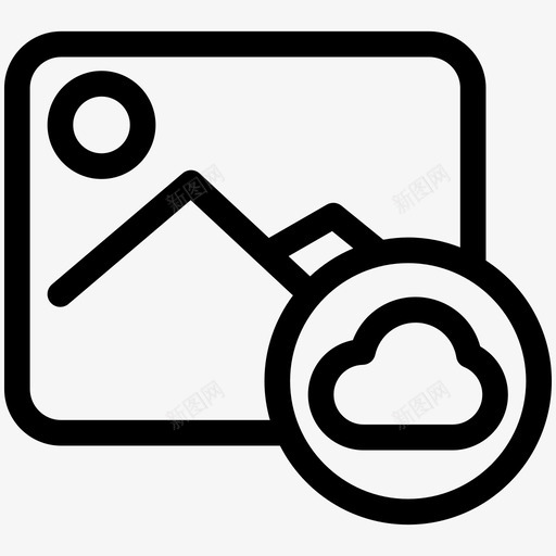 云存储照片工具概述图标svg_新图网 https://ixintu.com 云存储 照片工具概述
