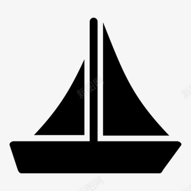 帆船贸易和商业图标图标