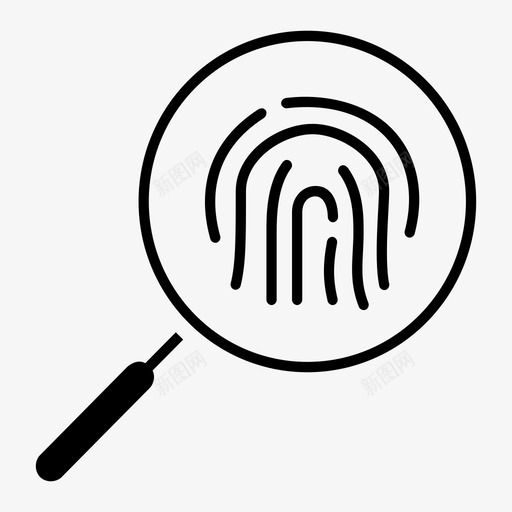 指纹搜索识别扫描图标svg_新图网 https://ixintu.com 安全 扫描 指纹搜索 识别