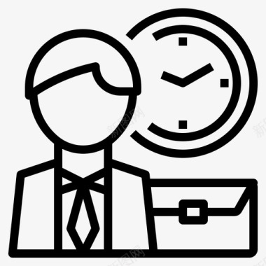 时间管理商务会议图标图标
