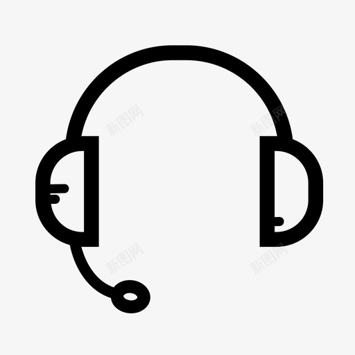 耳机线框svg_新图网 https://ixintu.com 耳机线框