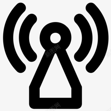 wifi塔连接互联网图标图标