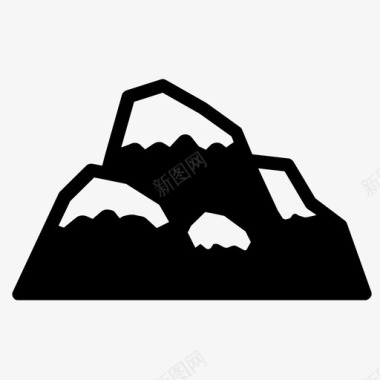 高山登山珠穆朗玛峰图标图标