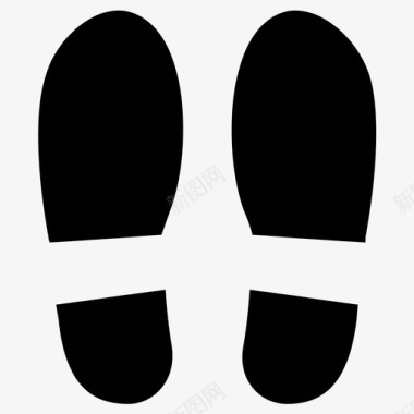 脚印鞋底图标图标