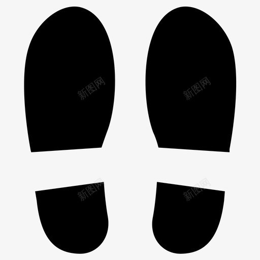 脚印鞋底图标svg_新图网 https://ixintu.com 脚印 鞋底