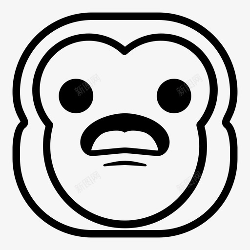惊喜猴子黑猩猩表情符号图标svg_新图网 https://ixintu.com 哈娜表情符号猴子版 惊喜猴子 表情符号 黑猩猩