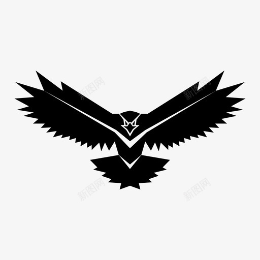 鹰动物鸟图标svg_新图网 https://ixintu.com 动物 苍蝇 鸟 鹰