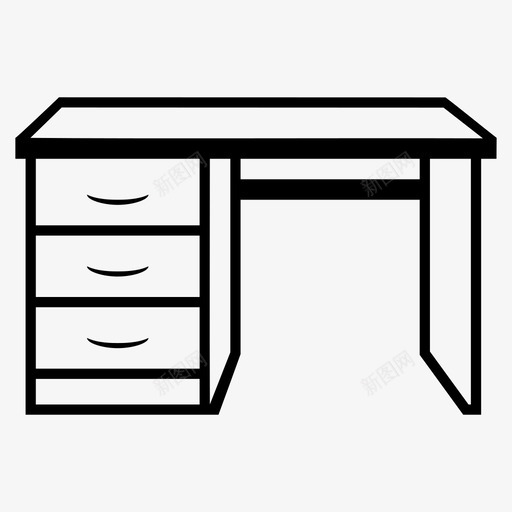 办公桌家具书桌图标svg_新图网 https://ixintu.com 书桌 办公桌 家具 桌子