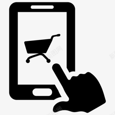 网上购物电子商务移动图标图标