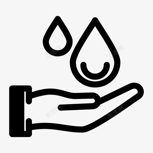 水护理献血生态图标svg_新图网 https://ixintu.com 手 水护理 献血 生态 节水