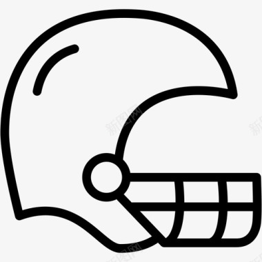 足球头盔棒球安全图标图标