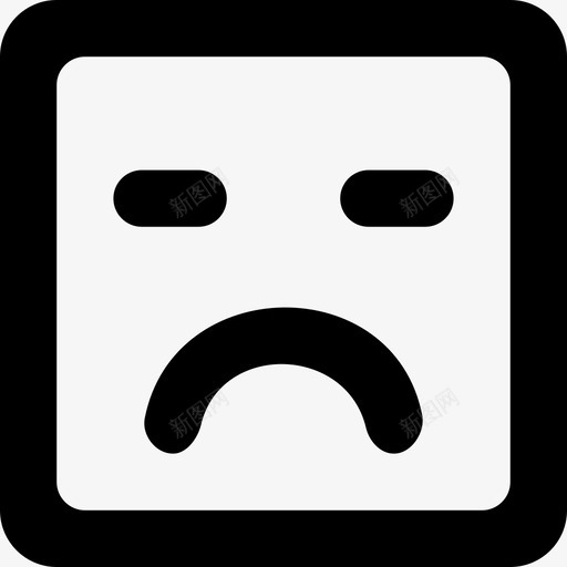 emoji_sad_square_round [#428]svg_新图网 https://ixintu.com emoji_sad_square_round [#428]